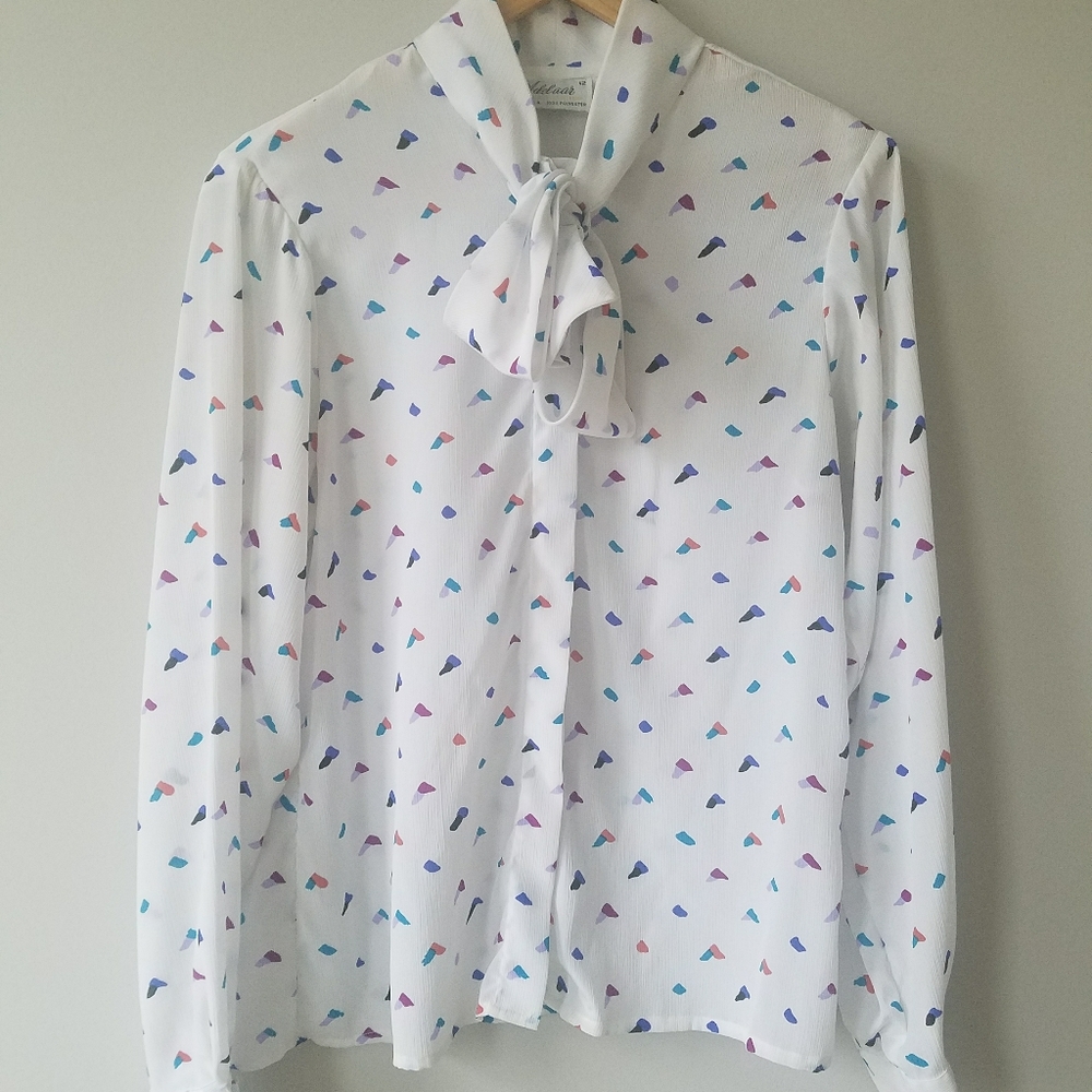 Vintage Adelaar Tie Front Blouse